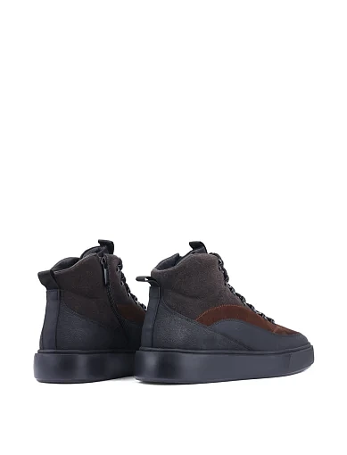 Чоловічі черевики MIRATON замшеві коричневі з підкладкою з байки - фото 5 - Miraton