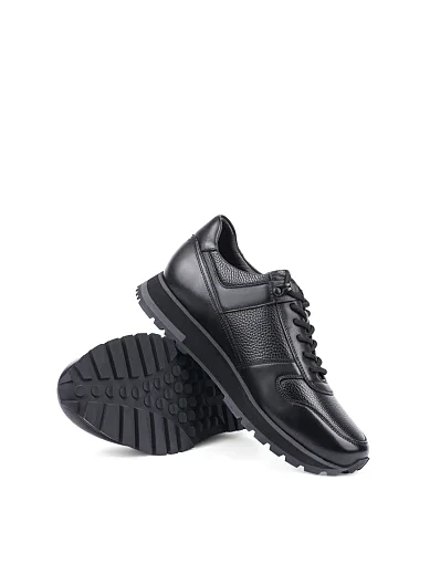 Чоловічі кросівки MIRATON шкіряні чорні - фото 2 - Miraton