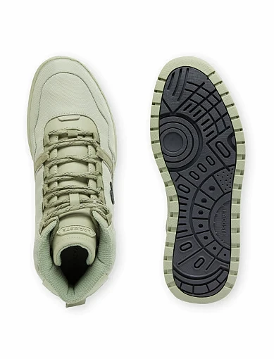 Чоловічі черевики Lacoste T-Clip тканинні зелені з підкладкою з текстилю - фото 4 - Miraton