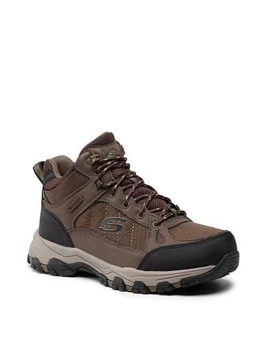 Чоловічі черевики Skechers Selmen зі штучної шкіри коричневі з підкладкою з текстилю - фото 2 - Miraton