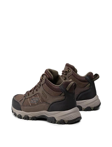 Чоловічі черевики Skechers Selmen зі штучної шкіри коричневі з підкладкою з текстилю - фото 3 - Miraton