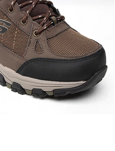 Чоловічі черевики Skechers Selmen зі штучної шкіри коричневі з підкладкою з текстилю - фото 6 - Miraton