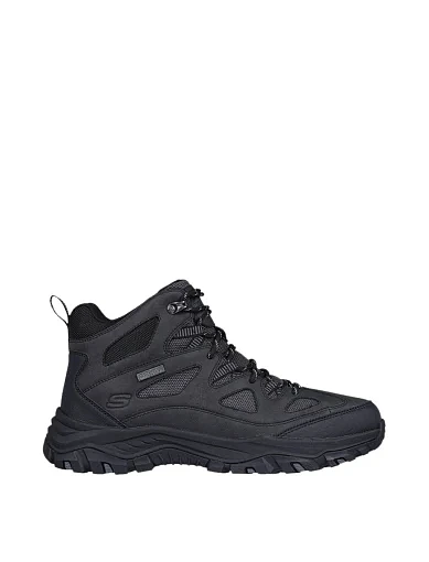 Мужские ботинки Skechers из искусственной кожи черные фото 1