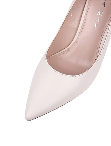 Жіночі туфлі MiaMay шкіряні рисового кольору (MP355-1-2M) - фото 5 - Miraton