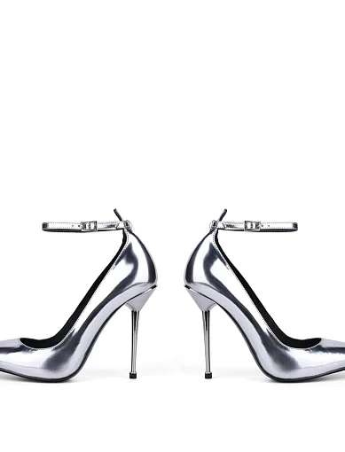 Жіночі туфлі MIRATON шкіряні срібного кольору (MP833H-3-10J) - фото 2 - Miraton