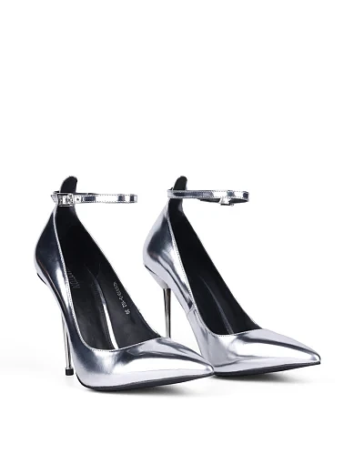 Жіночі туфлі MIRATON шкіряні срібного кольору (MP833H-3-10J) - фото 3 - Miraton