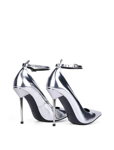 Жіночі туфлі MIRATON шкіряні срібного кольору (MP833H-3-10J) - фото 4 - Miraton