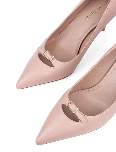 Жіночі туфлі MiaMay шкіряні бежеві (MP885-12-18) - фото 5 - Miraton