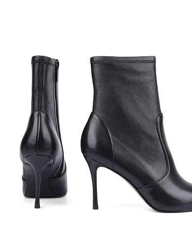 Жіночі черевики MiaMay шкіряні чорні з підкладкою з байки (MA578T06-42-1) - фото 2 - Miraton