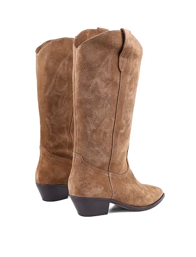 Жіночі черевики MIRATON велюрові бежеві з підкладкою з байки (JR004-93) - фото 4 - Miraton