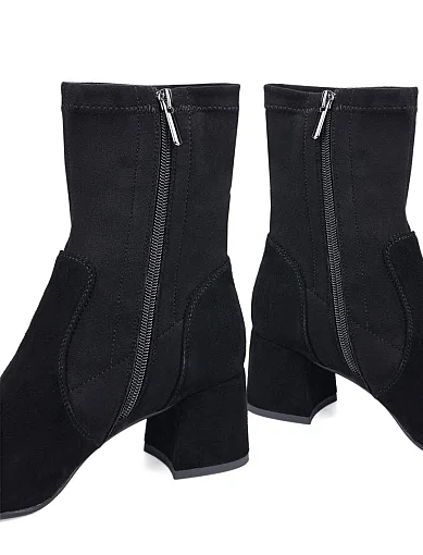 Жіночі черевики Attizzare велюрові чорні з підкладкою з байки (JR1026-12) - фото 2 - Miraton