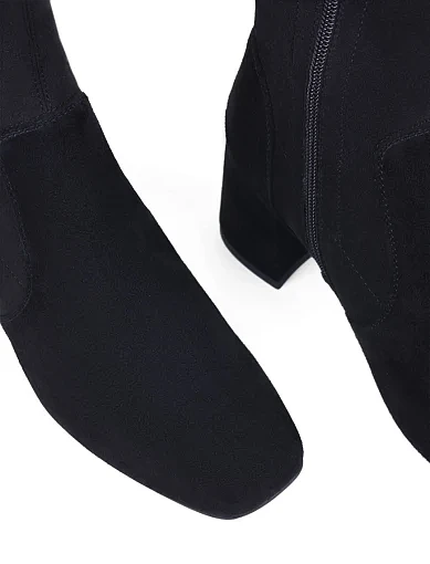 Жіночі черевики Attizzare велюрові чорні з підкладкою з байки (JR1026-12) - фото 5 - Miraton