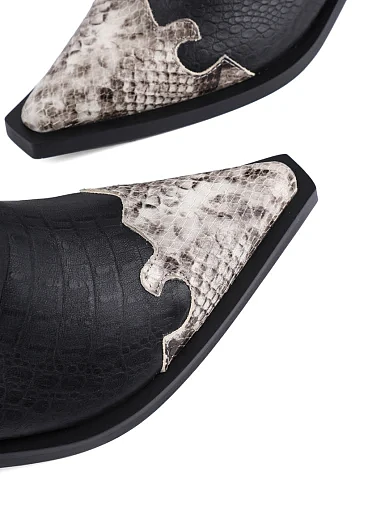 Жіночі черевики MIRATON шкіряні чорні з підкладкою з байки (JR1056-5) - фото 5 - Miraton