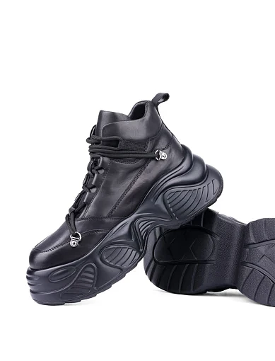 Жіночі черевики MIRATON шкіряні чорні (JR1112B-2) - фото 2 - Miraton