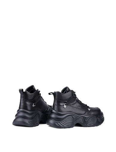 Жіночі черевики MIRATON шкіряні чорні (JR1112B-2) - фото 4 - Miraton