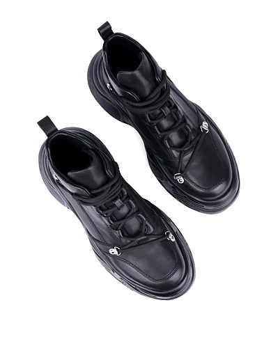 Жіночі черевики MIRATON шкіряні чорні (JR1112B-2) - фото 5 - Miraton