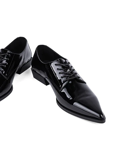 Жіночі туфлі MIRATON з наплака чорні (JR1118C-1) - фото 2 - Miraton