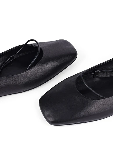 Жіночі балетки MIRATON шкіряні чорні (JR1119-2) - фото 4 - Miraton