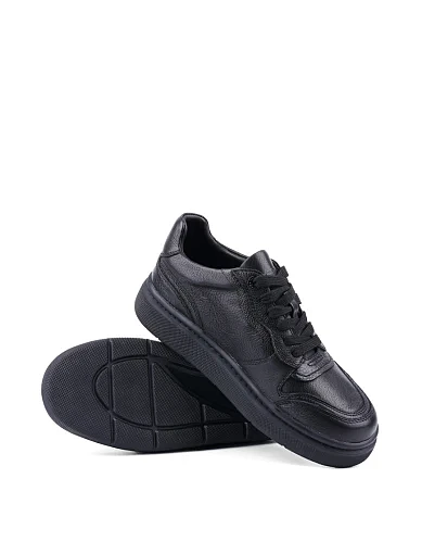 Жіночі кеди MIRATON шкіряні чорні (JR1132A-2) - фото 2 - Miraton