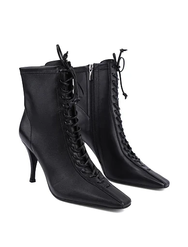 Жіночі черевики MIRATON тканинні чорні з підкладкою з натуральної шкіри (JR1135-5) - фото 4 - Miraton