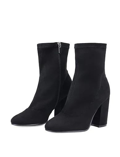 Жіночі черевики Attizzare велюрові чорні з підкладкою з байки (JR199-101) - фото 3 - Miraton