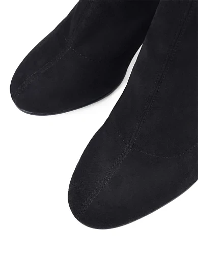 Жіночі черевики Attizzare велюрові чорні з підкладкою з байки (JR199-101) - фото 5 - Miraton