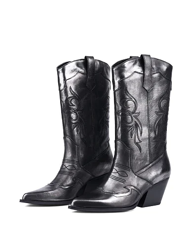 Жіночі черевики козаки MIRATON шкіряні (JR886-72) - фото 3 - Miraton