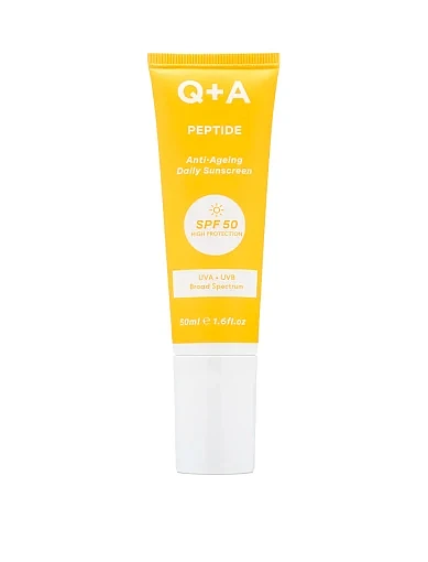 Антивозрастной солнцезащитный крем для лица Q+A Peptide Anti-Ageing Daily Sunscreen 50ml фото 1
