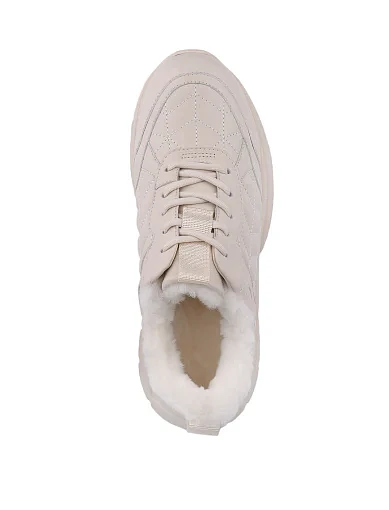 Жіночі кросівки MIRATON шкіряні молочного кольору (JR891-3) - фото 4 - Miraton