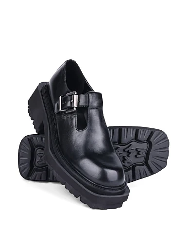 Жіночі туфлі MIRATON  шкіряні чорні (5288-502-N1168) - фото 2 - Miraton