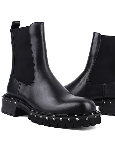 Жіночі черевики MIRATON шкіряні чорні з підкладкою з байки (6292-03-1) - фото 2 - Miraton