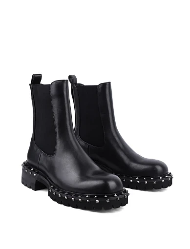 Жіночі черевики MIRATON шкіряні чорні з підкладкою з байки (6292-03-1) - фото 3 - Miraton