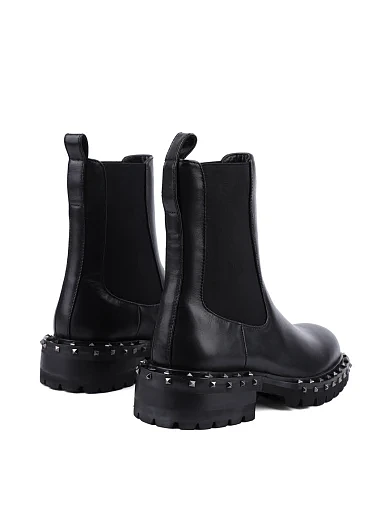 Жіночі черевики MIRATON шкіряні чорні з підкладкою з байки (6292-03-1) - фото 4 - Miraton