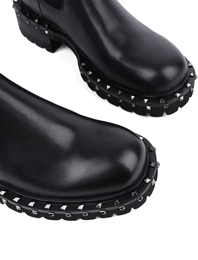 Жіночі черевики MIRATON шкіряні чорні з підкладкою з байки (6292-03-1) - фото 5 - Miraton