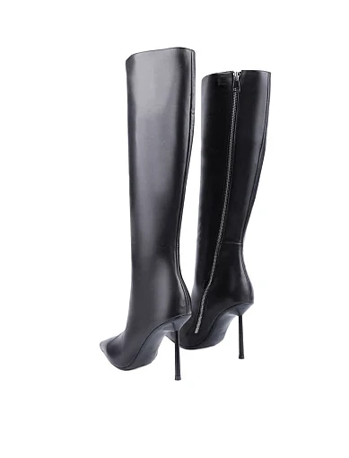 Жіночі чоботи MIRATON шкіряні чорні з підкладкою з байки (6971-302-1) - фото 4 - Miraton