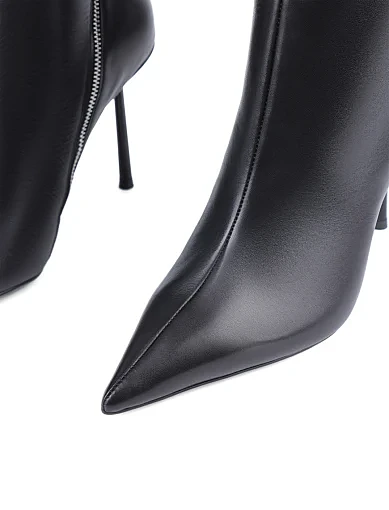 Жіночі чоботи MIRATON шкіряні чорні з підкладкою з байки (6971-302-1) - фото 5 - Miraton