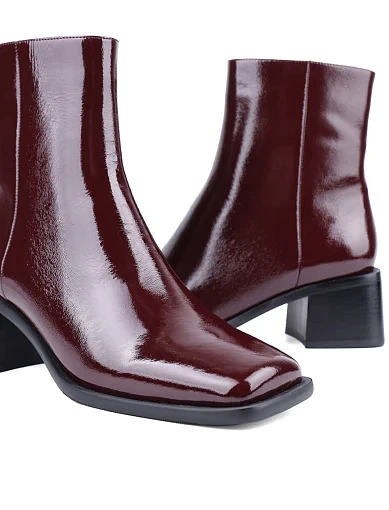 Жіночі черевики Attizzare з наплака бордові з підкладкою з натуральної шкіри (F390-801-5) - фото 2 - Miraton