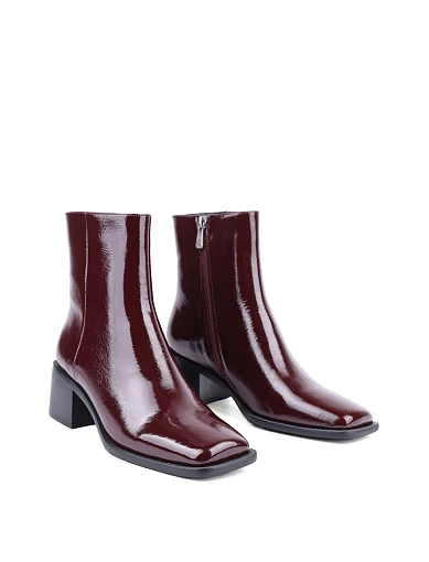 Жіночі черевики Attizzare з наплака бордові з підкладкою з натуральної шкіри (F390-801-5) - фото 3 - Miraton