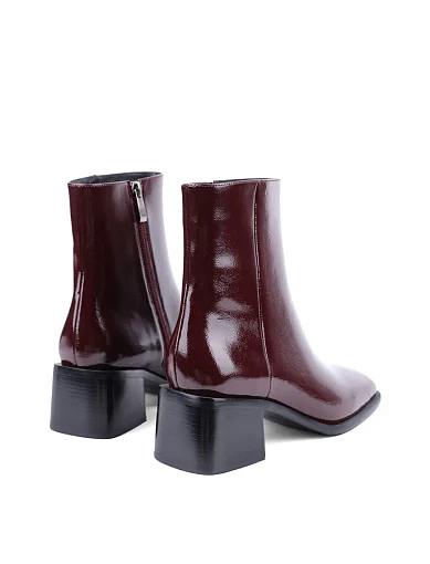 Жіночі черевики Attizzare з наплака бордові з підкладкою з натуральної шкіри (F390-801-5) - фото 4 - Miraton