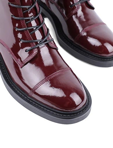 Жіночі черевики Attizzare лакові бордові з підкладкою з байки (F705-803-3) - фото 5 - Miraton