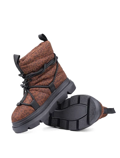 Жіночі черевики Attizzare тканинні леопардові з підкладкою зі штучного хутра (2080-1-2) - фото 2 - Miraton