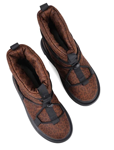 Жіночі черевики Attizzare тканинні леопардові з підкладкою зі штучного хутра (2080-1-2) - фото 5 - Miraton