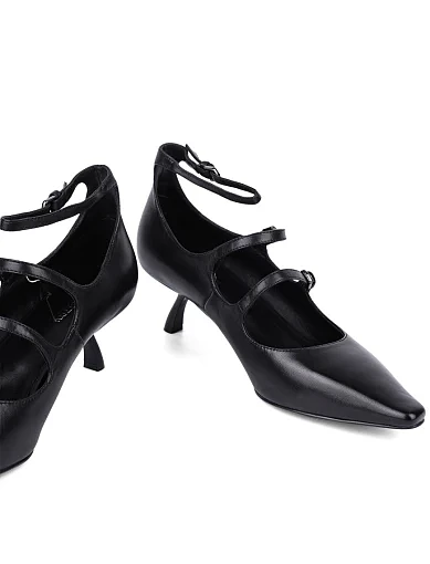 Жіночі туфлі MIRATON шкіряні чорні (2365-602-1) - фото 2 - Miraton