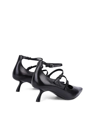 Жіночі туфлі MIRATON шкіряні чорні (2365-602-1) - фото 3 - Miraton