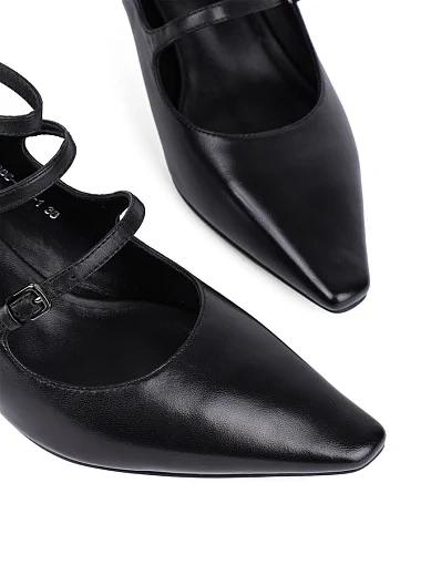 Жіночі туфлі MIRATON шкіряні чорні (2365-602-1) - фото 5 - Miraton