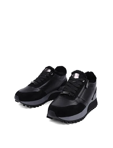 Жіночі кросівки Attizzare шкіряні чорні (2837-28 FW24-25) - фото 3 - Miraton