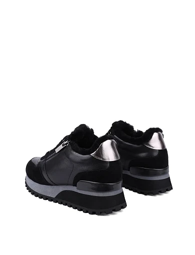 Жіночі кросівки Attizzare шкіряні чорні (2837-28 FW24-25) - фото 4 - Miraton