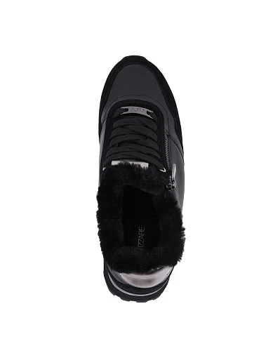 Жіночі кросівки Attizzare шкіряні чорні (2837-28 FW24-25) - фото 5 - Miraton