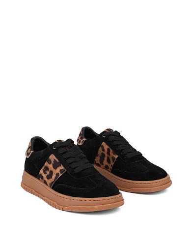 Жіночі кеди MIRATON велюрові чорні (3201-8) - фото 3 - Miraton