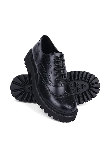 Жіночі туфлі MIRATON шкіряні чорні (YK708D-24-507) - фото 2 - Miraton